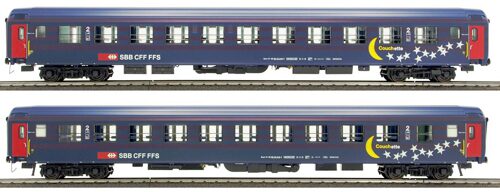 L.S. Models 47335 SBB Bcm, blau, weiße Linie, neues Logo, 11 Abteile